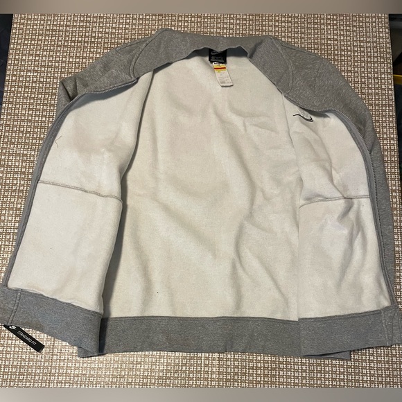 Nike Full Zip Fleece Bomber Style Jacket Gray Men’s 2XL NWT - Picture 5 of 9